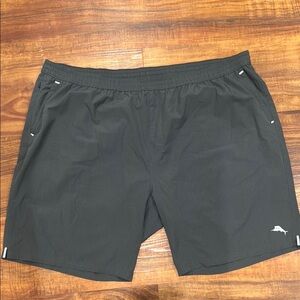 Black Athletic Shorts with Logo